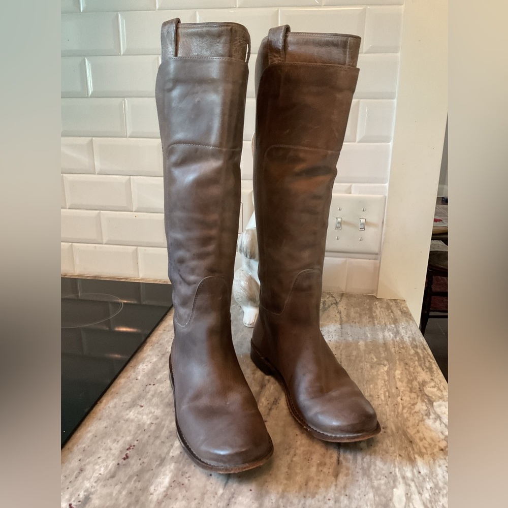 Frye Paige tall distressed riding boots